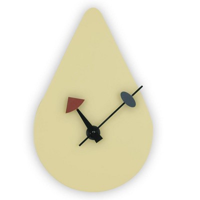 LeisureMod Manchester Modern Rain Drop Design Silent Non-Ticking Wall Clock