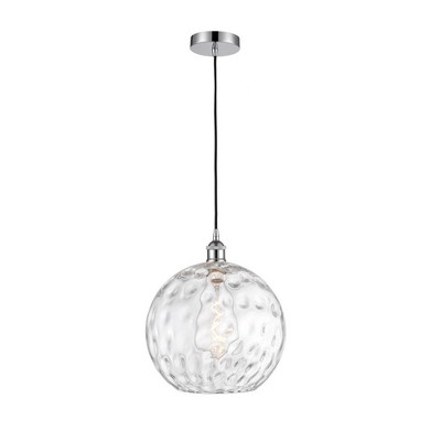 Athens Water Glass - 1 Light Mini Pendant In Industrial Style-14.75 Inches Tall and 12 Inches Wide