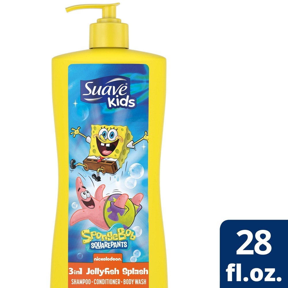 Photos - Hair Product Suave Kids SpongeBob SquarePants Jellyfish Splash 2-in-1 Shampoo + Body Wa