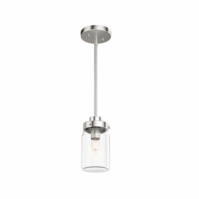 Hunter Fans Devon Park 1 - Light Pendant in  Brushed Nickel