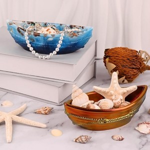 JDICTION Pirate Ship Silicone Mold For Resin Epoxy Casting, DIY Boat Shape Candle Vessel Jewelry Tray Plaster Craft Home Decor - 1 of 4