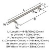Amerock Bar Pulls 7-9/16 inch (192mm) Center-to-Center Sterling Nickel Cabinet Pull - 4 of 4