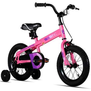 Joystar Whizz BMX Kids Bike, Boys/Girls Bicycle Ages 2-4, 32 to 41 Inches Tall, with Training Wheels, Helper Handle, & Coaster Brakes