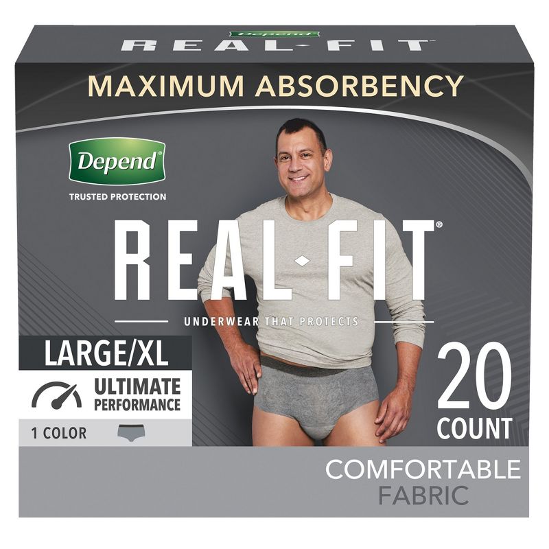 Depend Real Fit Disposable Men's Underwear, Maximum, Large, 4 of 6