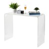 Transparent Acrylic Console Table – Modern Narrow Side Table | Compact Clear Accent Furniture for Living/Dining Room| 38.2" L x 15" W x 29.3" H - 4 of 4