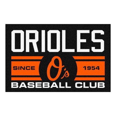 MLB Baltimore Orioles 19"x30" Script Uniform Rug