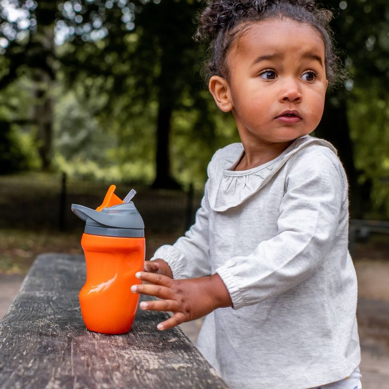 Tommee Tippee 9 fl oz Insulated Spill Proof Portable Toddler Sippy Straw Cup - Orange, 3 of 8