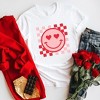 Simply Sage Market Women's Checkered Heart Eyes Short Sleeve Graphic Tee - 3 of 4