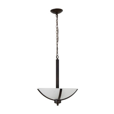 Yosemite Home Decor 107-3B-16AWCF Alta Peak Collection Three Light Bowl Chandelier, Coffee, 66 Piece, 21" H x 16" W x 16" D