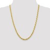 Black Bow Jewelry Men's 6mm 10k Yellow Gold Solid Diamond Cut Rope Chain Necklace - 3 of 4