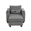 YOOCOZZ 37.4" Convertible Chaise Lounge Sofa Bed with USB Ports, Cup Holders, Phone Holder & Storage - 2 of 4