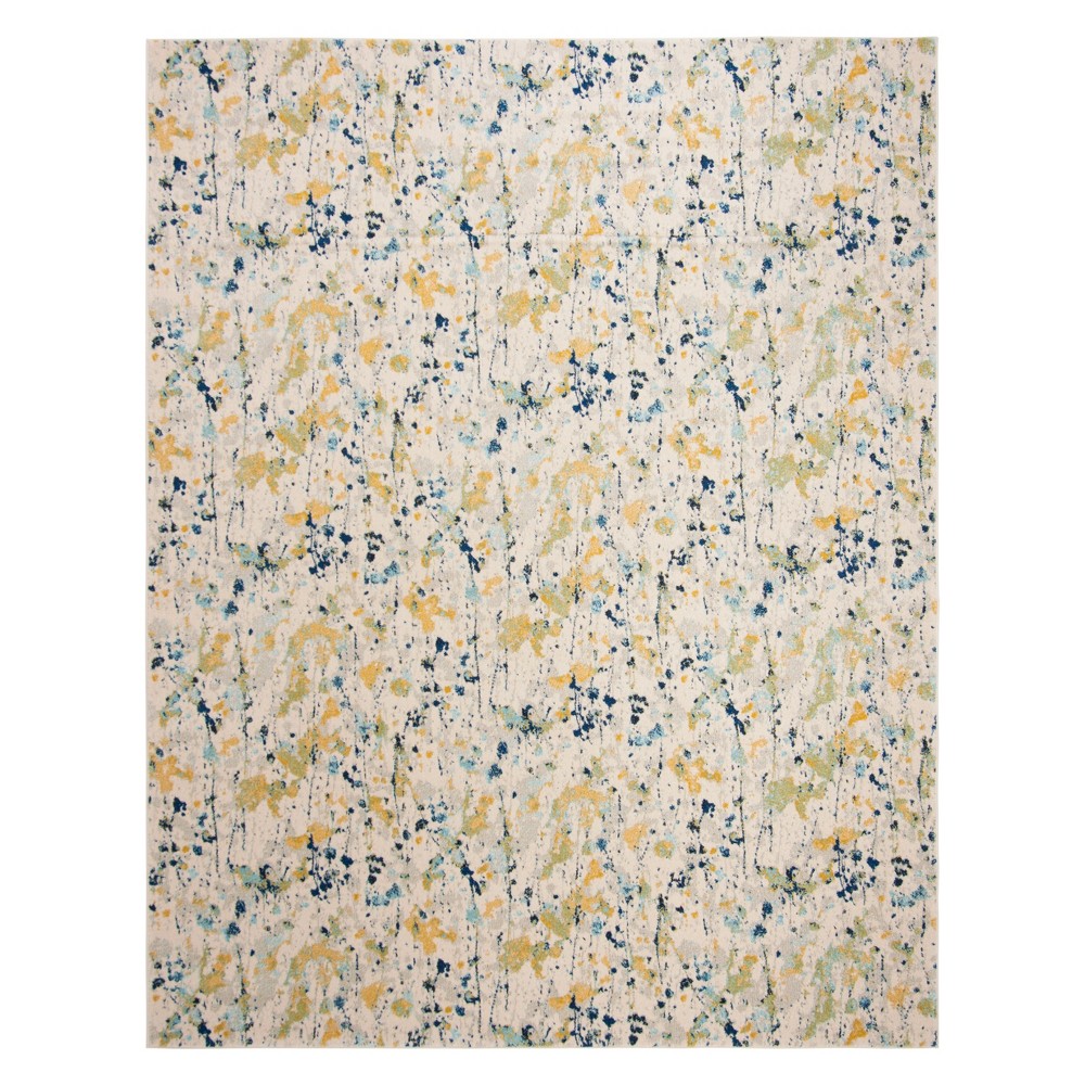 9'x12' Splatter Loomed Area Rug Ivory/Yellow - Safavieh