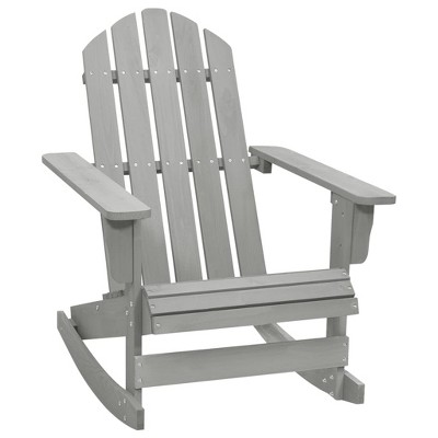 vidaXL Classic Outdoor Patio Rocking Chair - Durable Weather-Resistant Hardwood and Pinewood Construction