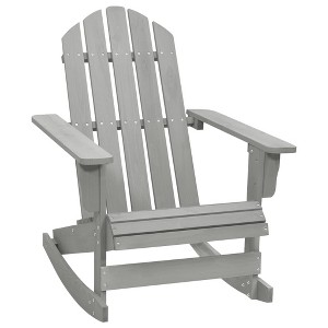 vidaXL Classic Outdoor Patio Rocking Chair - Durable Weather-Resistant Hardwood and Pinewood Construction - 1 of 4