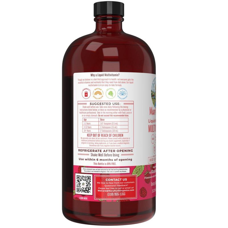  MaryRuth's Liquid Morning Vegan Multivitamin - Raspberry, 5 of 11