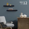 ChicFurnit Wall Shelf Set Floating Wood Shelves Invisible Brackets Hanging Shelf for Books Storage for Indoor Living Room, Black, 14.96"*6.1"*1.57" - 4 of 4