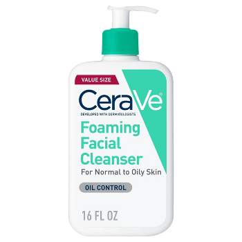 CeraVe Acne Treatment Face Wash and Retinol Serum Bundle  Contains One Acne  Foaming Cream Cleanser (5 Ounce) and One Brightening Facial Serum for Post- Acne Marks and Pores (1 Ounce)