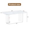 NicBex Dining Table for 4 Morden 66.9" Dining Table Dining Room Table with Acrylic Legs and MDF Top for Dining Room - 2 of 4