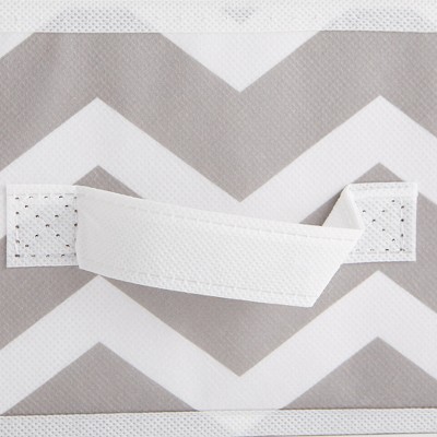 Chevron Gray Collapsible Fabric Storage Cube for Kids - Set of 2