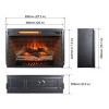26-Inch Infrared Heater Electric Fireplace Insert with Wood Log and Side Glass - 4 of 4