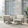 2pk Thatcher Outdoor Steel Swivel Rocking Chairs: Resin Wicker, Weather-Resistant - Crosley - 2 of 4