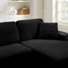 109'' Modern Boneless Sofa Couch, Corduroy Modular Sectional Sofa With L-Shape Chaise, No Assembly Required - 4 of 4