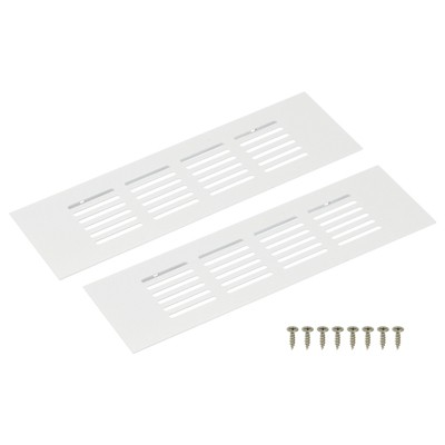Unique Bargains Aluminum Alloy Cabinet Wardrobe Shoe Closet Rectangle Ventilation Grilles 2 Pcs