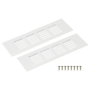 Unique Bargains Aluminum Alloy Cabinet Wardrobe Shoe Closet Rectangle Ventilation Grilles 2 Pcs - 1 of 4