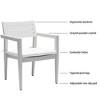 PAGED Set of 4 Patio Dining Chairs,Modern Outdoor Dining Chairs with Sunbrella Fabric Cushions,Aluminum Chairs for Suitable for Patio,Garden,Gray - 2 of 4