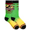 Jurassic Park Socks Mens' Dinosaur Amusement Island-Inspired Adult Crew Socks 3 Pair - 3 of 4