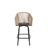 Outdoor Bar Stools, Rattan Bar Chairs With Backrest, Set Of 2, 2-Piece Patio Bar Stools With Armrests, Wicker Bar Stools With Cushion-Cuddlewood - 2 of 4