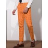 Lars Amadeus Men's Plaid Printed Slim Fit Flat Front Business Dress Pants - 2 of 4