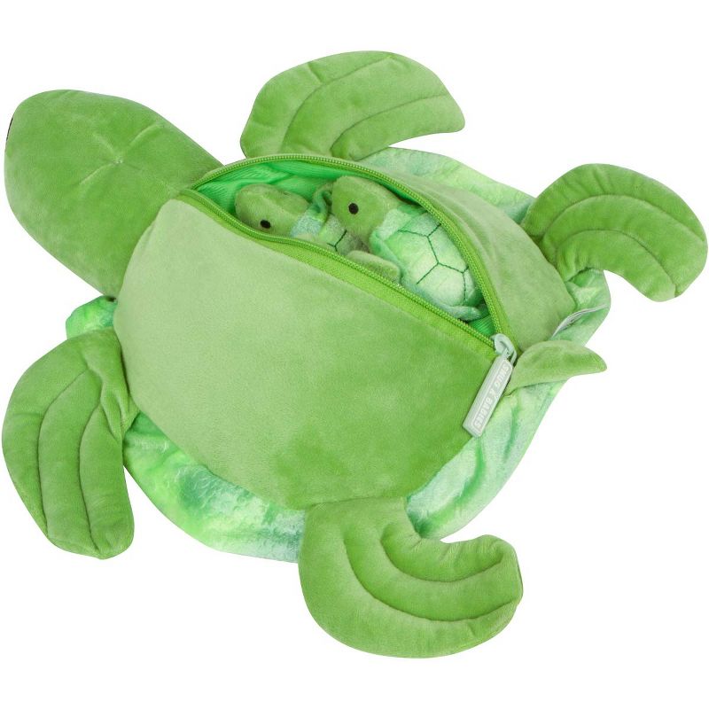 PixieCrush Plush Stuffed Turtle Mommy Toy with 4 Babies  in her Tummy for kids, 5 of 7