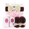 Hudson Baby Infant Girl Headband and Socks Set, Flower, 0-9 Months - 2 of 2