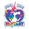 Women's Inside Out Rainbow Unicorn Feel the Fantasy T-Shirt - 2 of 4