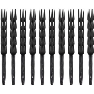 Jaya 6.5" Compostable Fork Bulk - Pack Black - Pack of 50 - 1 of 3