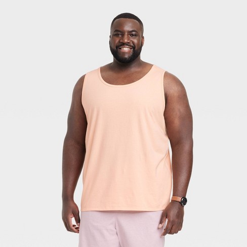 Men's Big & Tall Standard Fit Tank Top - Goodfellow & Co™ Peach Orange MT