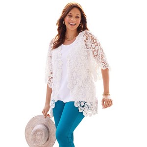 Catherines Graceful Crochet Duster - 1 of 4