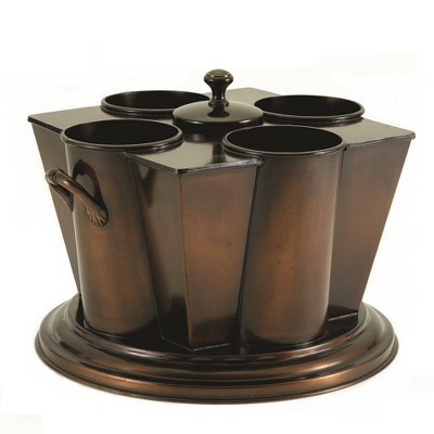 Old Dutch 1qt Iron 4-Bottle Antique Wine Cooler