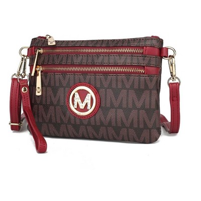 MKF Collection Geneve M Signature Crossbody Wristlet Bag by Mia K