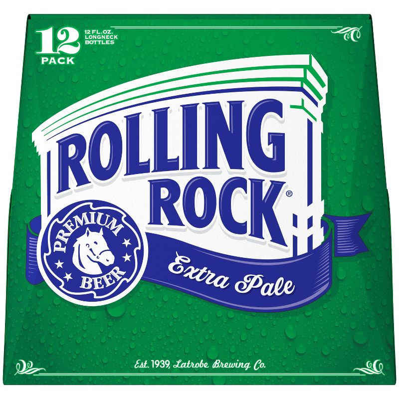 Rolling Rock Extra Pale Beer - 12pk/12 fl oz Bottles, 4 of 10