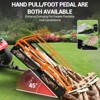 1500 LBS Heavy Duty Steel Dump Cart, Hand Pull or Foot Pedal Dump Cart for ATV, UTV, Lawn Mowers and Tractors - 4 of 4