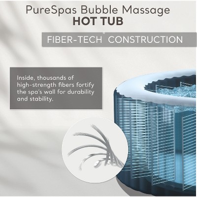 Intex PureSpa Tan 6-Person Inflatable Round Hot Tub Spa Set