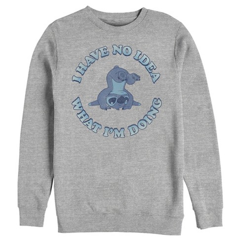 Men's Lilo & Stitch I Have No Idea Sweatshirt - Athletic Heather