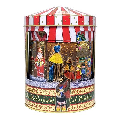 Wicklein Children Music Turning Box with 2 Assorted Nurnberger Gingerbreads (Oblaten- Lebkuchen) 7.05 Oz. (200 g)