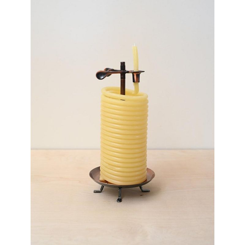Candle by the Hour 80-Hour Vertical Candle, Eco-friendly Natural Beeswax with Cotton Wick, 4 of 6