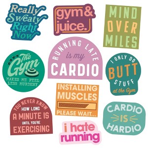 Fitness Sticker Extra Large Stickers for Adults Funny Adhesives with Memes - Crazy Dog - 1 of 4