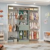 Besiost 5FT Closet Organizer with Wood Drawers and Cubbies, Small Closet System with 5 Hanging Rods - 4 of 4