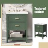 24" Bathroom Vanity with Ceramic Sink, Modern Storage Cabinet with 2 Drawers, Single Basin Vanity Top with Anti-Spill Hole - ModernLuxe - 4 of 4