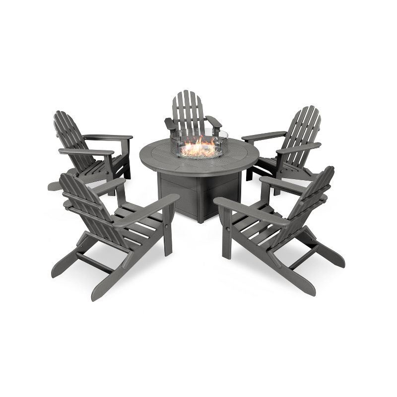 POLYWOOD Round 48" Outdoor Fire Pit Table, 5 of 8